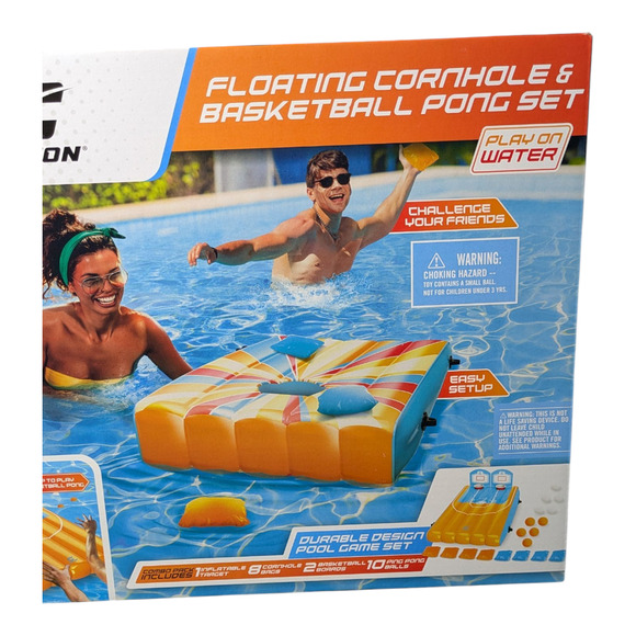 Swimming Floating Cornhole & Basketball Pong Set   Brand New In Package - Picture 2 of 6